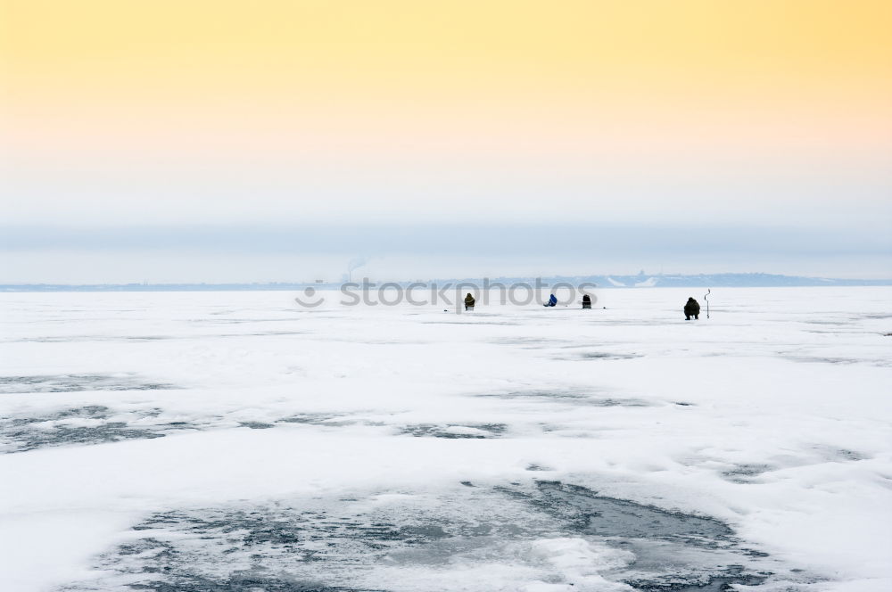 Similar – Image, Stock Photo Hike over the frozen Müggelsee lake