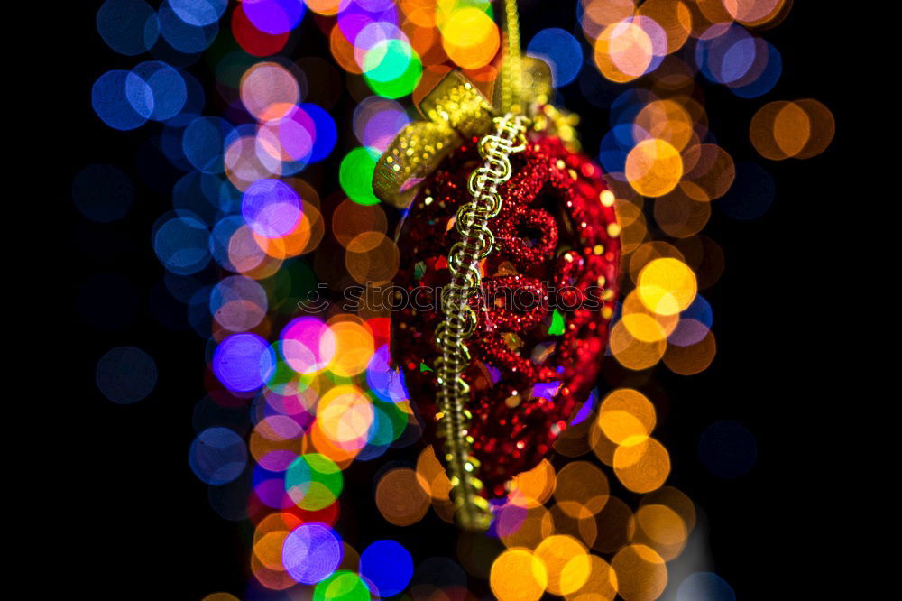 Similar – Wooden snowflake and Christmas lights.