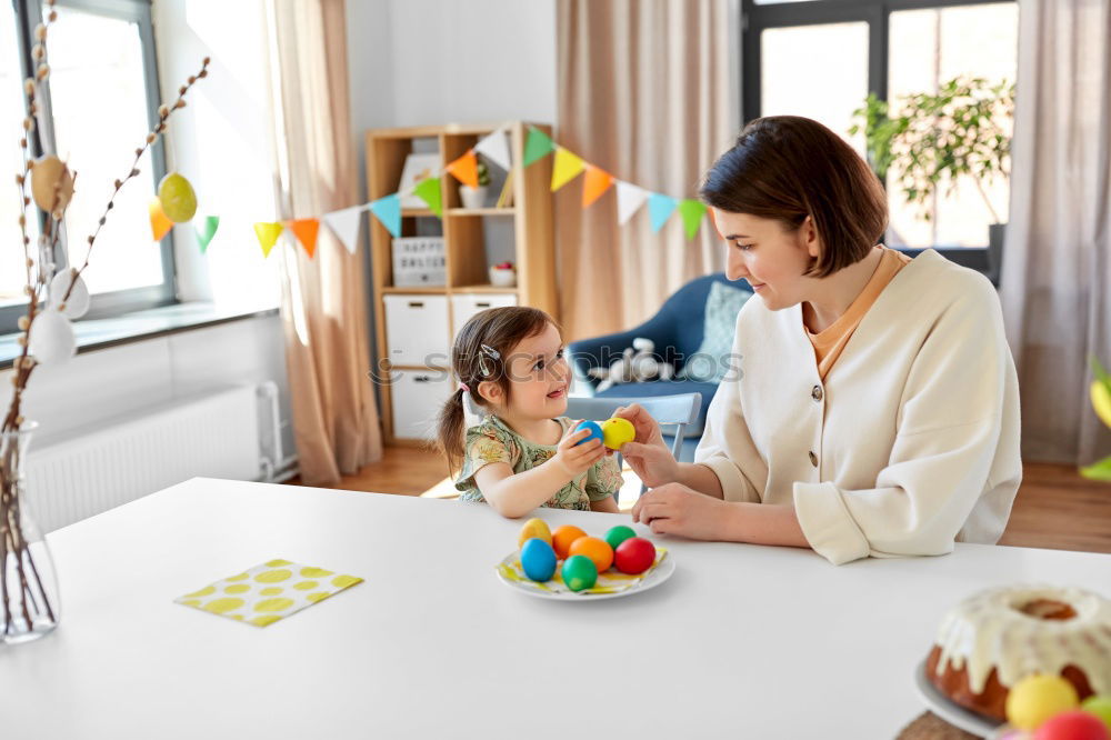 Similar – Image, Stock Photo family having breakfast at home