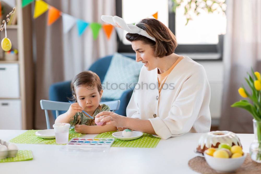 Similar – Image, Stock Photo family having breakfast at home