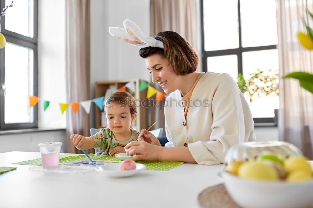 Similar – Image, Stock Photo family having breakfast at home