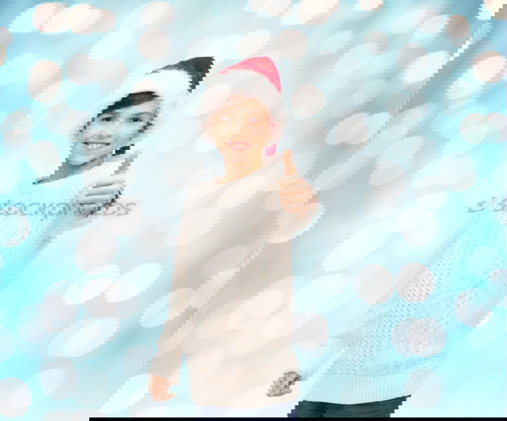 Similar – Image, Stock Photo child blowing snow on christmas