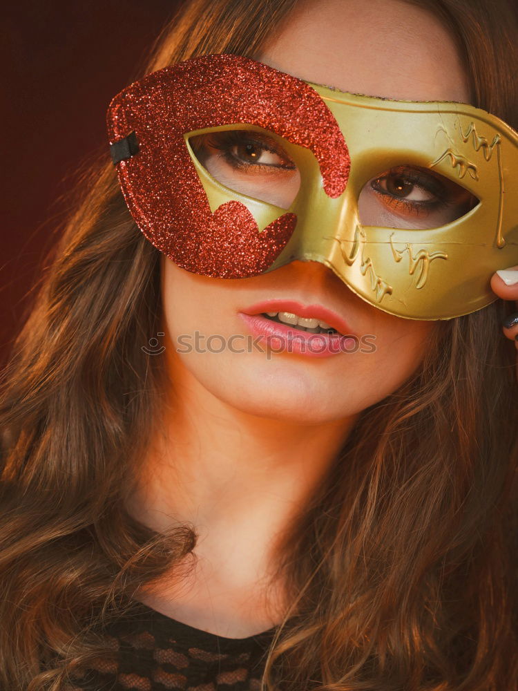 Similar – Image, Stock Photo Young expressive woman in a classic feminist image