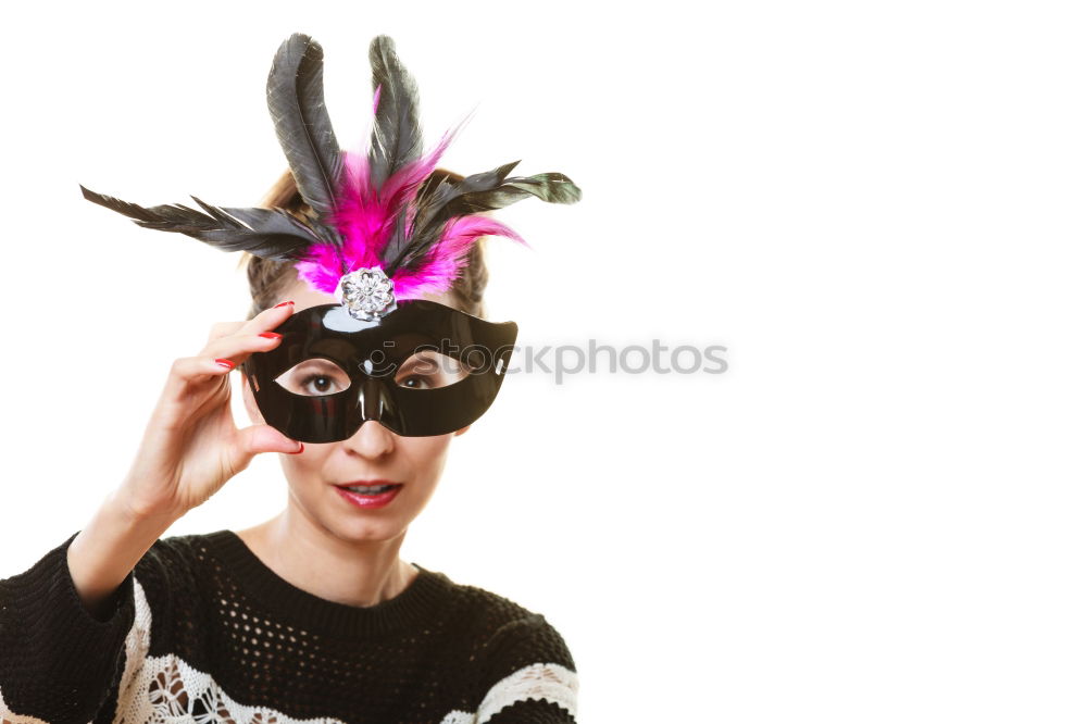 Similar – Portrait of senior woman with sunglasses insulting with finger