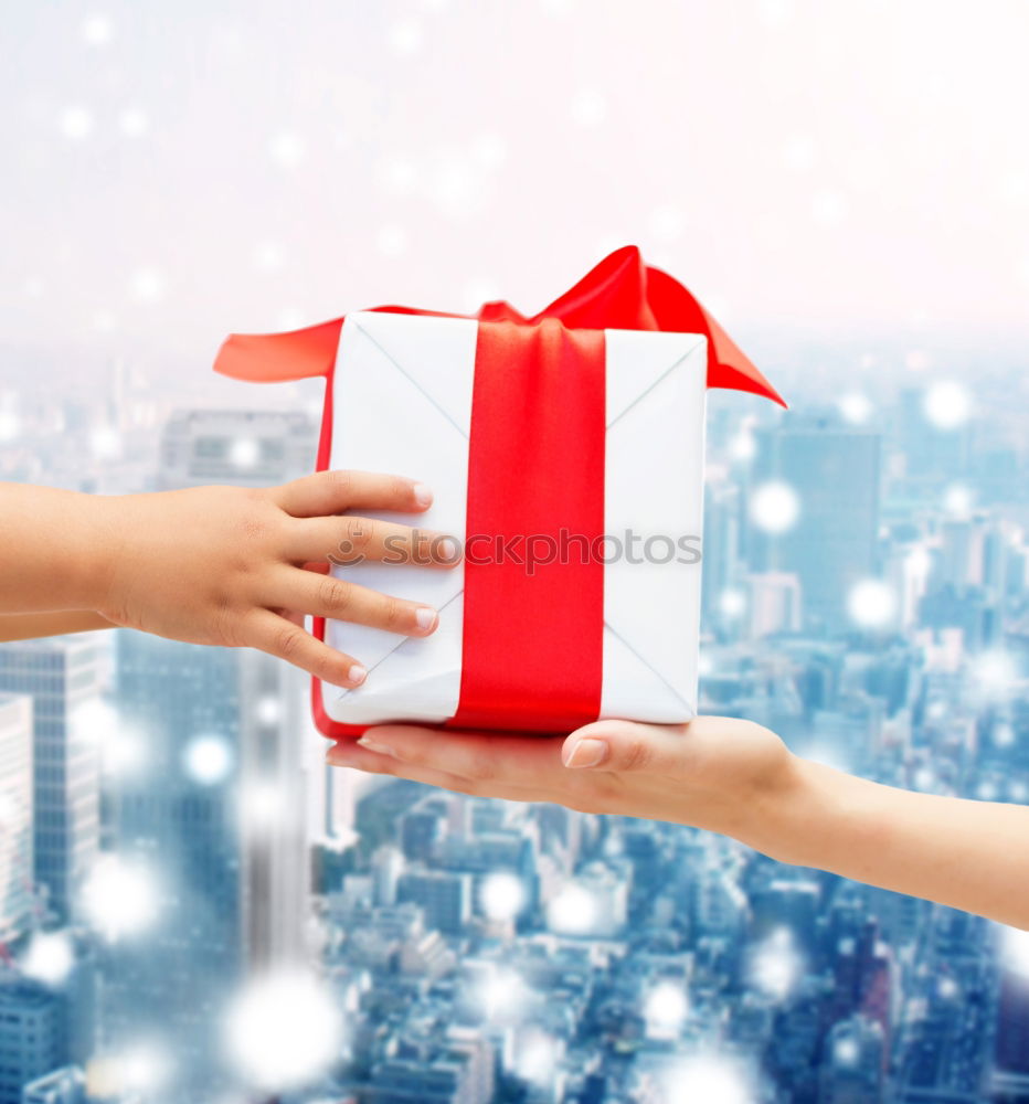 Similar – Image, Stock Photo Opened envelope and bag full of gifts