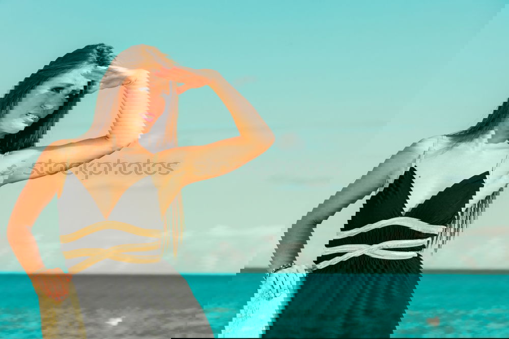 Similar – Image, Stock Photo Girl at Bavaro Beaches in Punta Cana, Dominican Republic