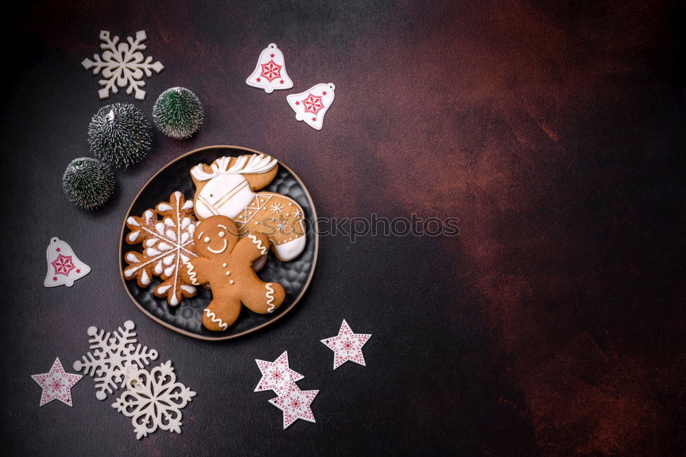 Similar – Image, Stock Photo Woman holding coffee cup next to Christmas decoration