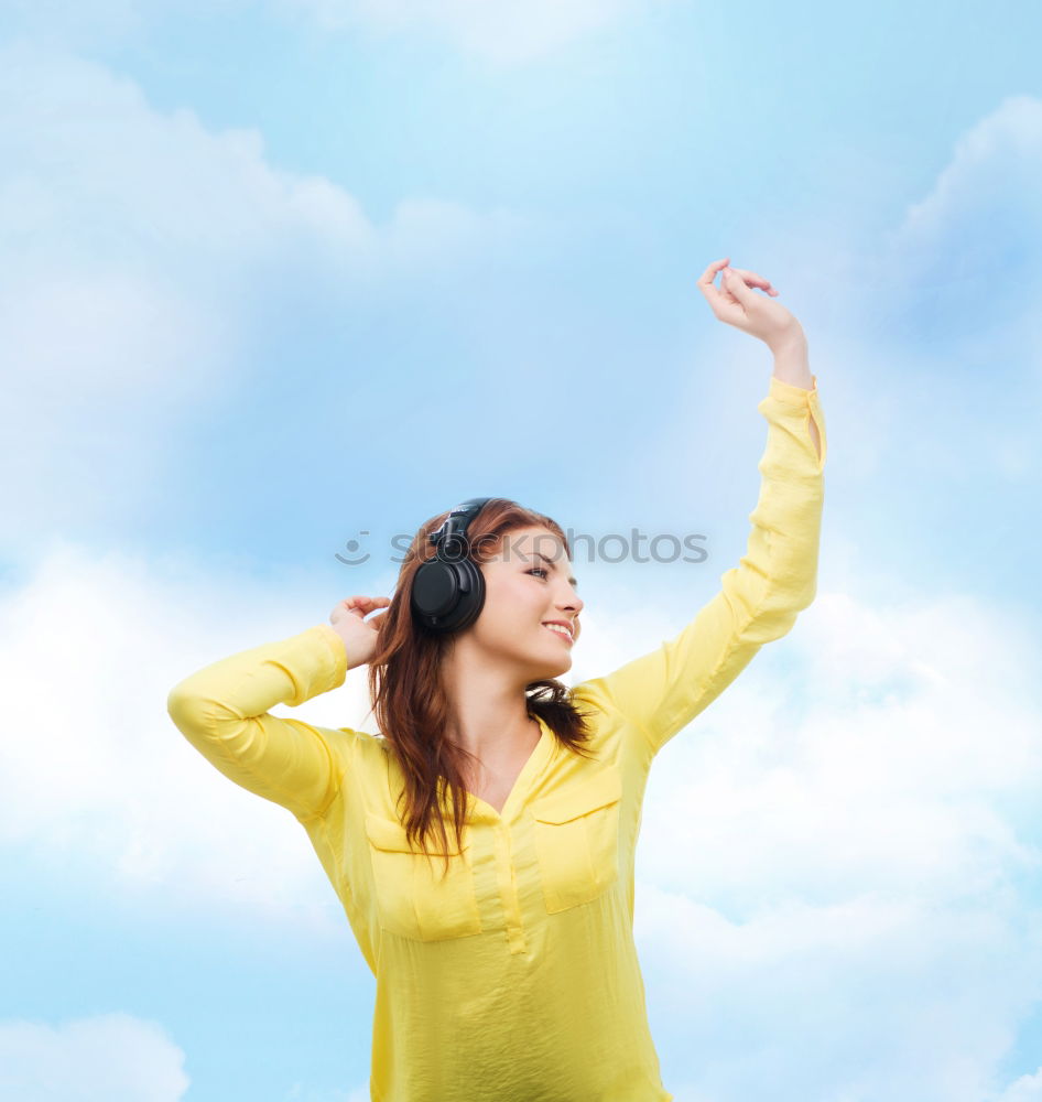 Similar – young brunette woman on a lifeguard tower