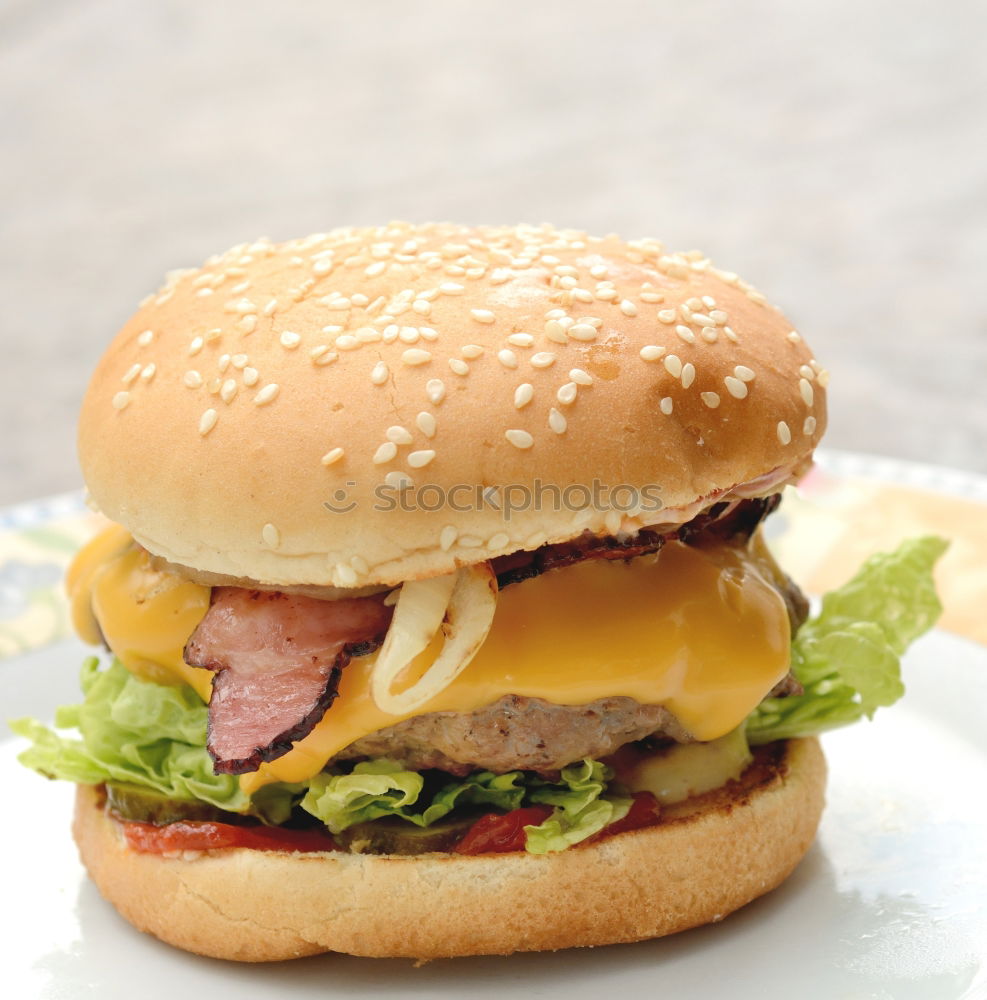 Similar – Image, Stock Photo Burger & Beer 2 Food