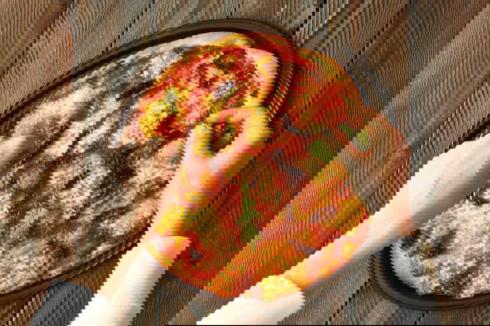 Similar – Image, Stock Photo eating pizza Fast food