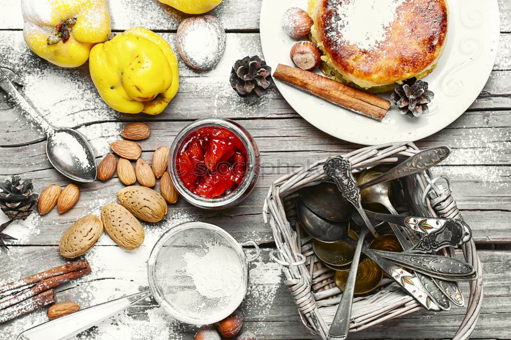 Similar – Image, Stock Photo Roasted vegetable stew and kitchen utensils