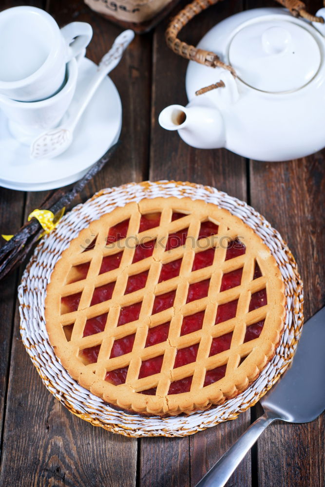 Similar – Image, Stock Photo baked round black currant cake