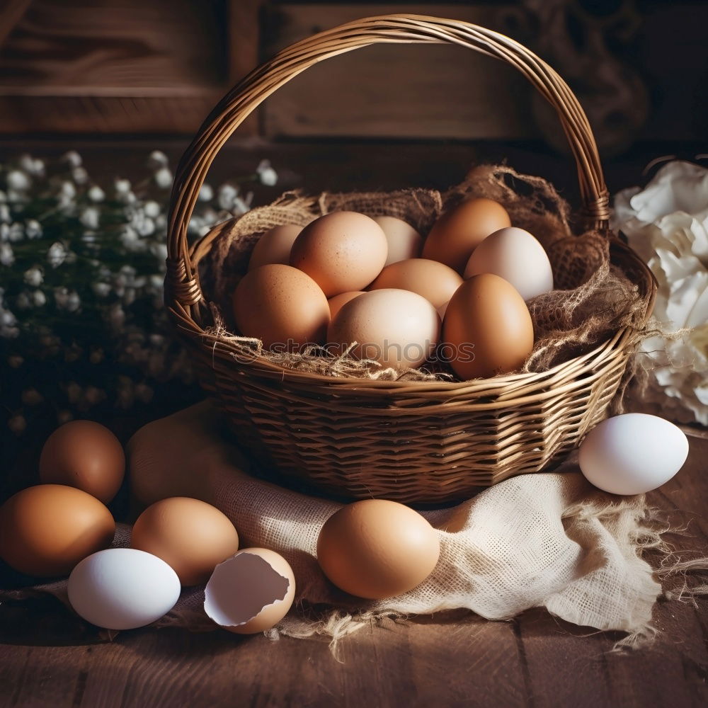 Image, Stock Photo Raw chicken eggs Eating