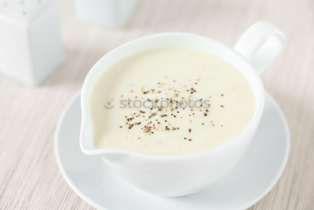 Image, Stock Photo French vichyssoise soup in bowl