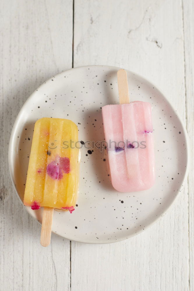 Similar – Image, Stock Photo Raspberry ice cream on a stick