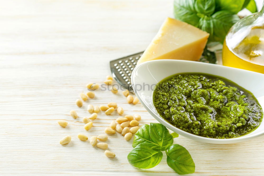 Similar – Image, Stock Photo Risotto with spinach cream in a bowl