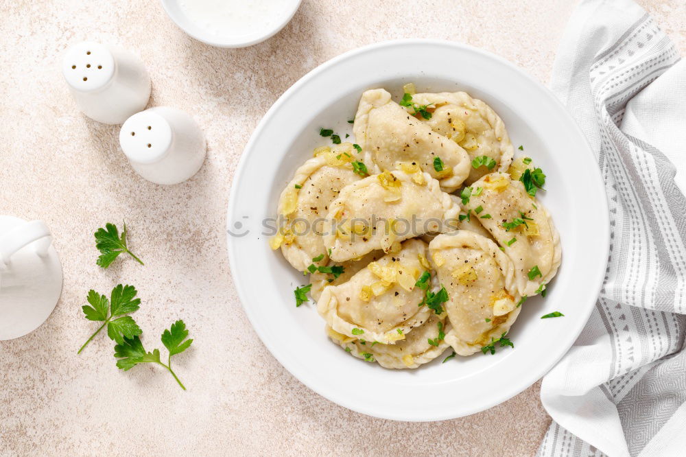 Similar – Image, Stock Photo Gnocchi in sage butter I