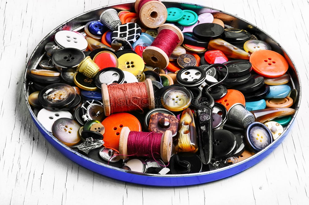 Image, Stock Photo Set sewing buttons fashion