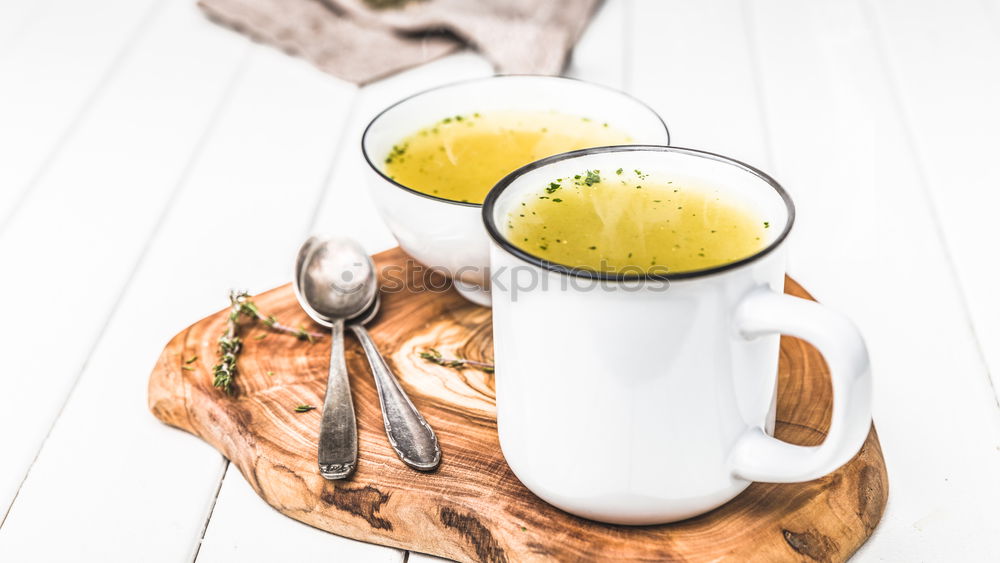 Similar – Image, Stock Photo Golden turmeric milk on tray with ingredients