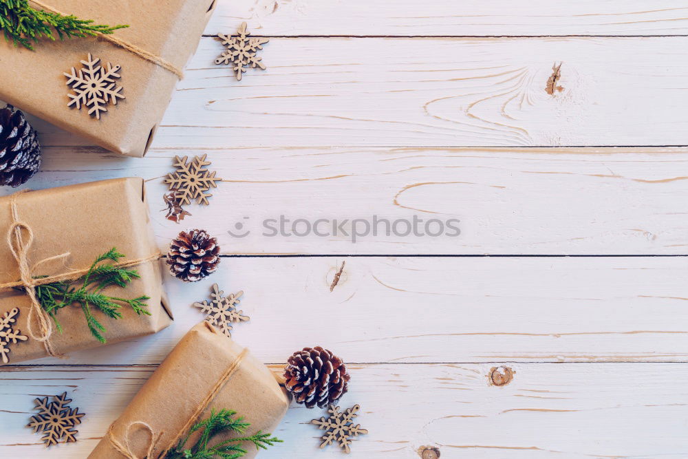 Similar – Image, Stock Photo Christmas gifts and natural ornaments