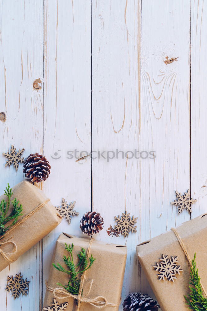 Similar – Image, Stock Photo Christmas presents and natural ornaments