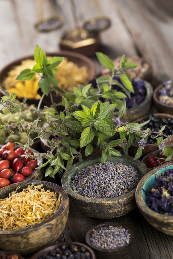 Similar – Spices and oil on table