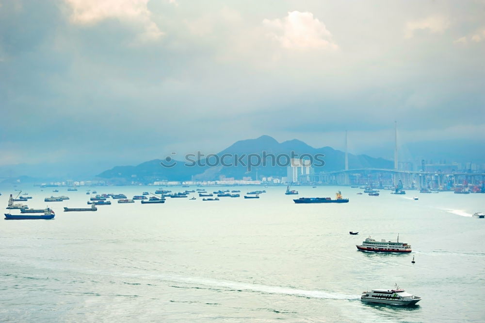 Similar – Boat alone, Hong Kong