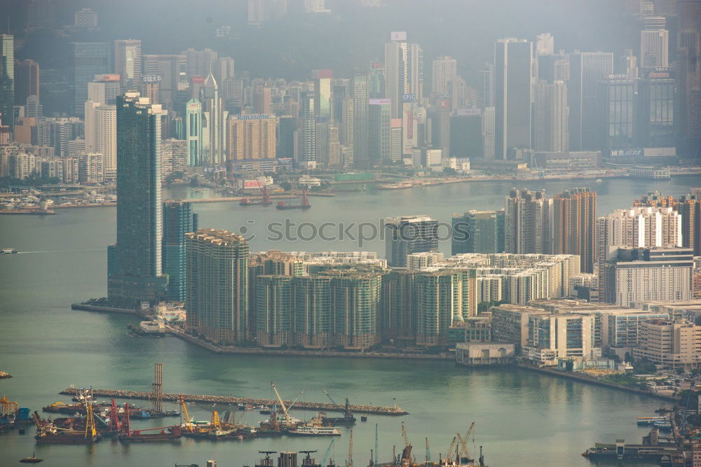 Similar – Image, Stock Photo Sunset in Hong Kong with Skyline