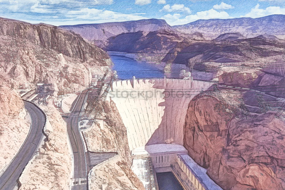 Similar – Image, Stock Photo Hoover Dam Clouds