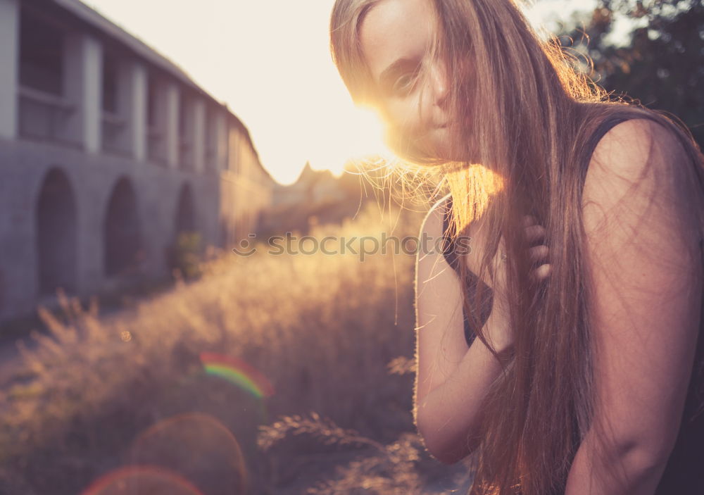 Similar – Image, Stock Photo Skater woman at sunset enjoying the sun