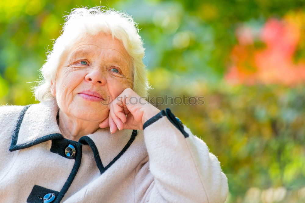 Similar – pensioner ponders Woman