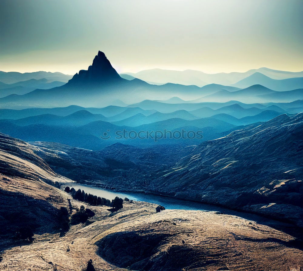 Similar – Image, Stock Photo cairn Environment Nature