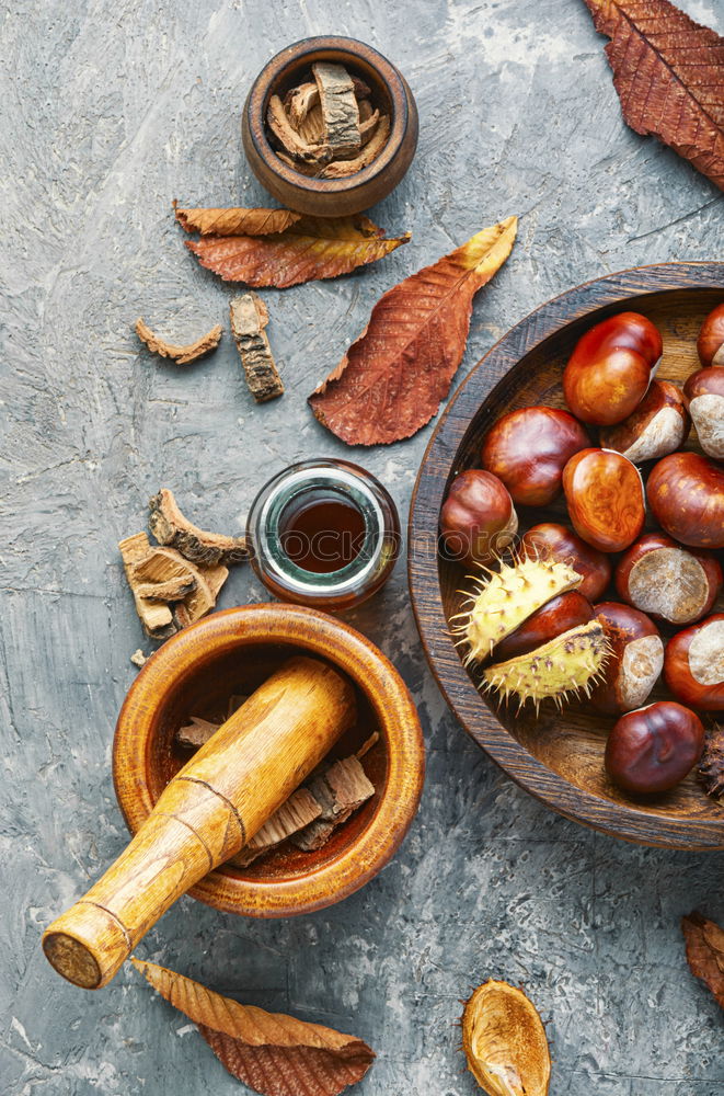 Similar – Image, Stock Photo Dried fruits and nuts in handmade pottery bowls