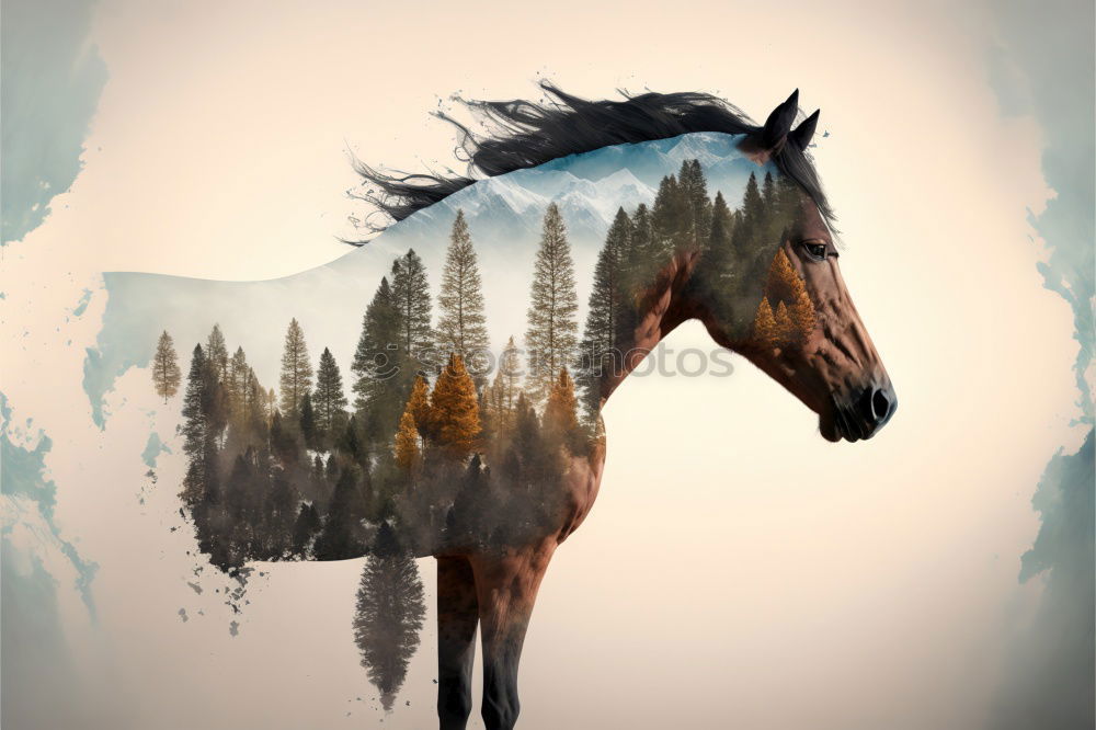 Similar – Image, Stock Photo horse in the corridor