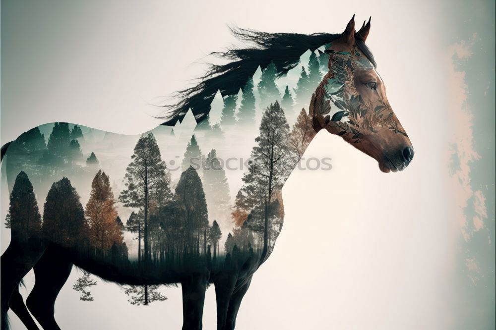 Similar – Image, Stock Photo silhouette Horse Black