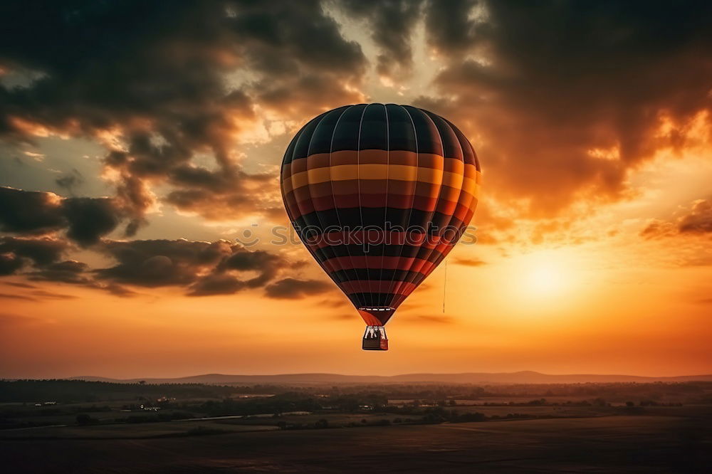 Similar – Image, Stock Photo Balloon flight in the morning 3