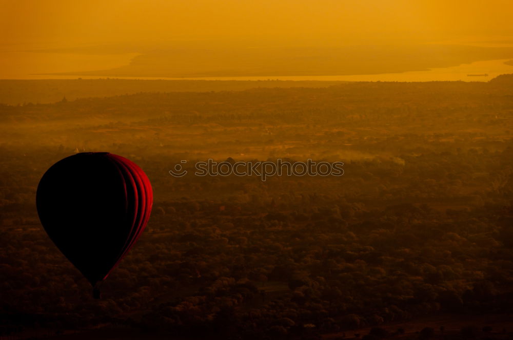 Similar – Image, Stock Photo Balloon flight in the morning 3