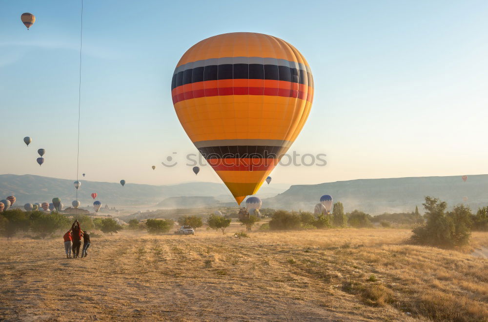 Similar – Image, Stock Photo Birds and hot air balloons above Bagan