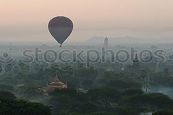 Image, Stock Photo Birds and hot air balloons above Bagan