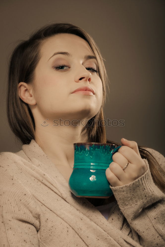 Similar – Image, Stock Photo Woman in bra drinking coffee