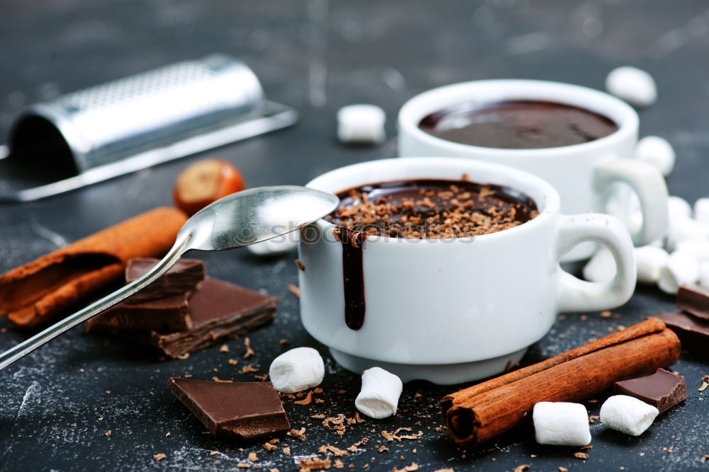 Similar – Image, Stock Photo cup of chocolate drink with marshmallows