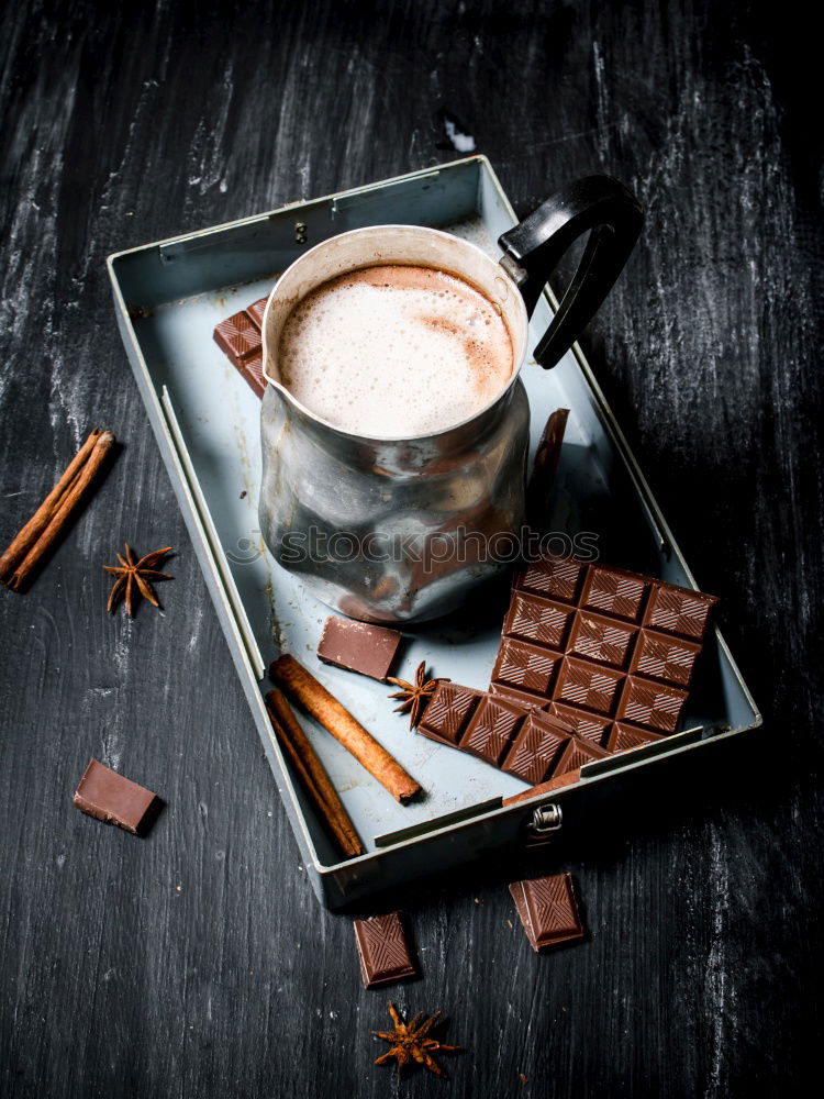 Similar – Image, Stock Photo Sweet chocolate smoothie with ice-cream