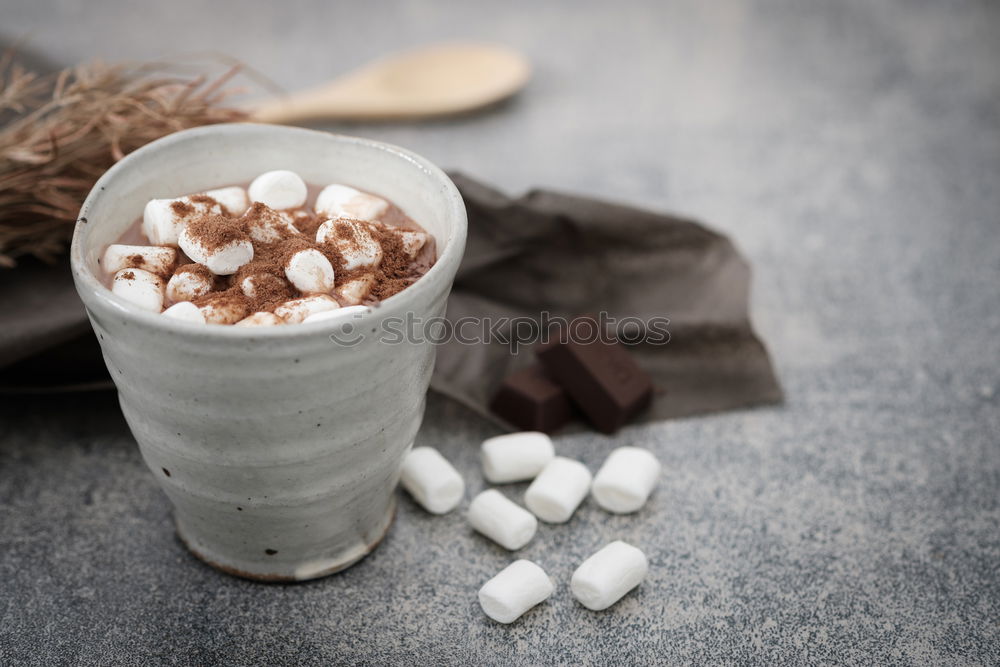 Similar – Image, Stock Photo cup of chocolate drink with marshmallows