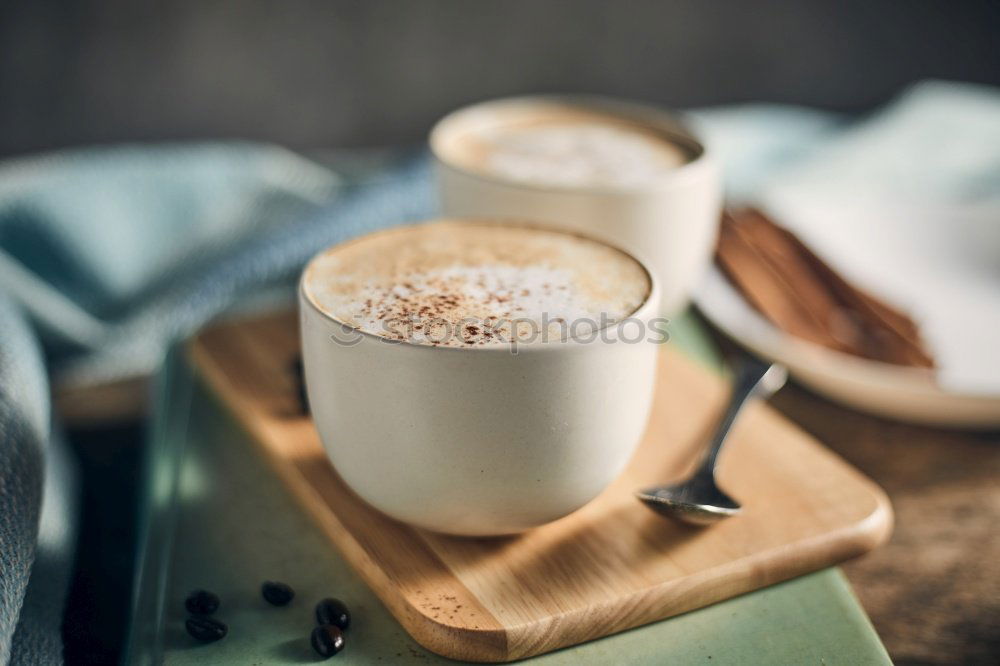 Similar – Image, Stock Photo Breakfast with hot chocolate and traditional sweets