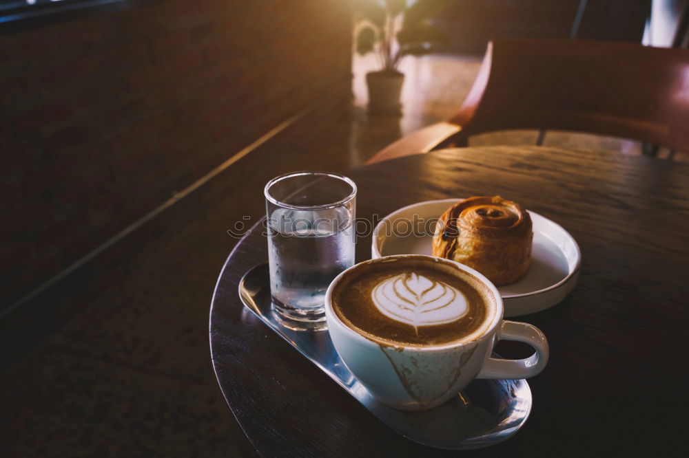 Similar – Image, Stock Photo Cup of latte with flower