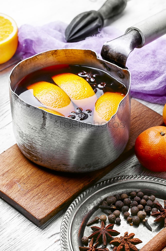 Similar – mulled wine in an aluminum ladle