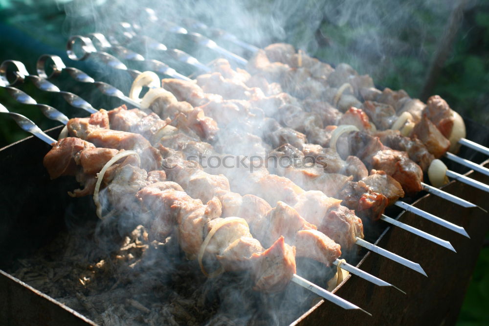 Similar – Image, Stock Photo Bar-B-Q Meat Sausage