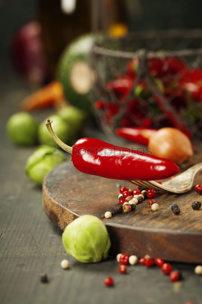 Similar – Image, Stock Photo Salt and dried allspice in a wooden spoon