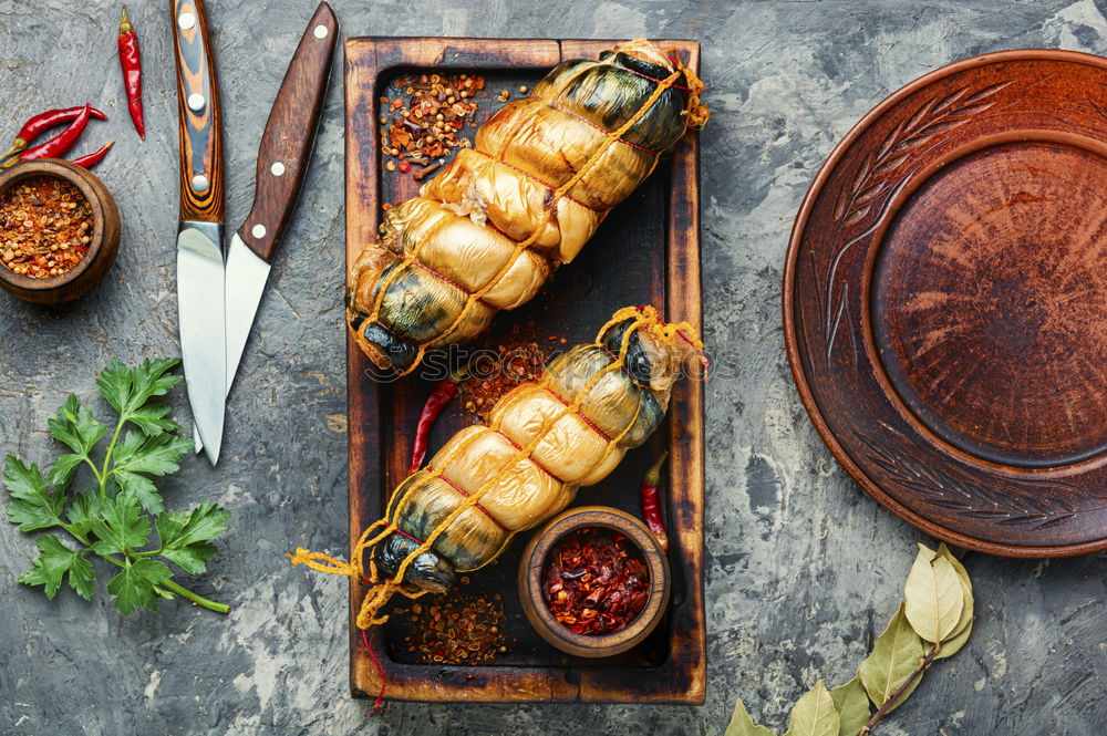 Similar – fresh bread and baked goods on wooden