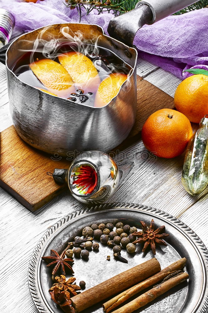 Similar – mulled wine in a pan Fruit